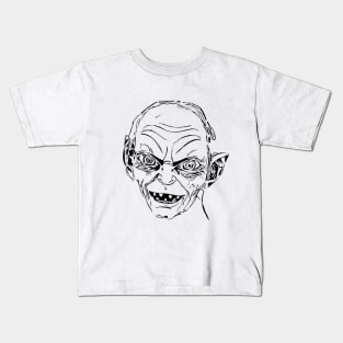 Gollum Stencil Artwork Kids T-Shirt